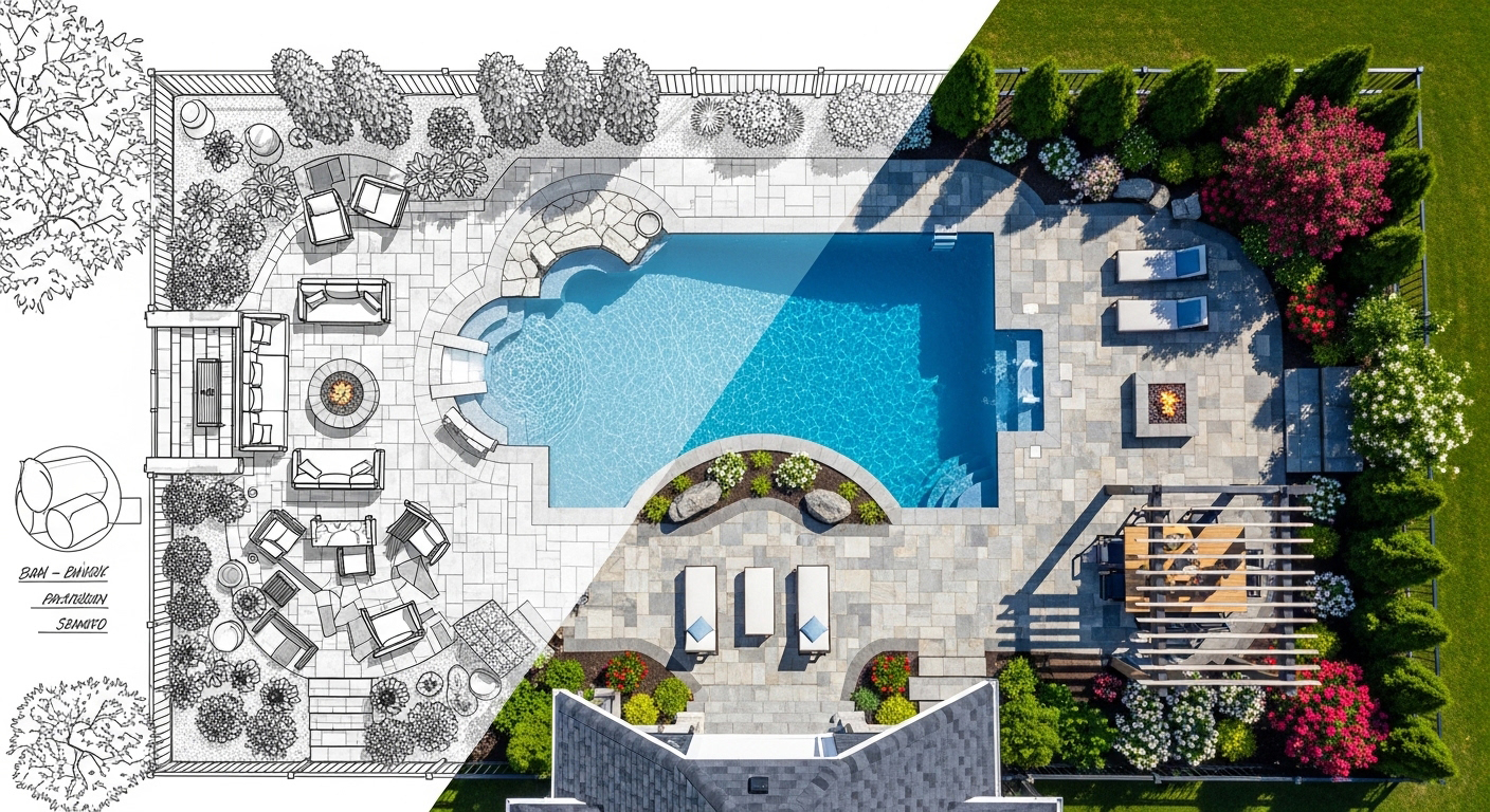 Poolside Retreat — illustrative backyard project